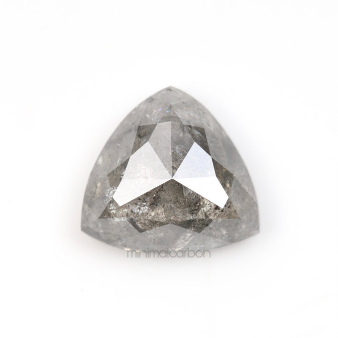 1.23 CT, 6.7 X 6.9 MM | Salt And Pepper Trillion Cut Diamond - Minimal Carbon
