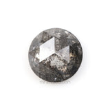 0.56 CT, 5.0 MM | Salt And Pepper Round Rose Cut Diamond - Minimal Carbon
