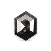 1.03 CT, 7.6 X 5.7 MM | Salt And Pepper Hexagon Cut Diamond - Minimal Carbon