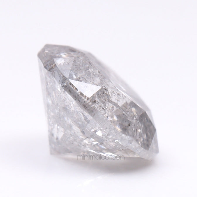 1.54 CT, 7.2 MM | Salt And Pepper Round Brilliant Cut Diamond - Minimal Carbon