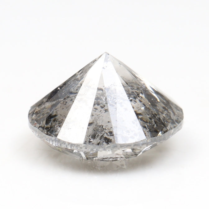 1.08 CT, 6.4 MM | Salt And Pepper Round Brilliant Cut Diamond - Minimal Carbon