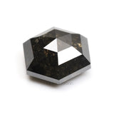 2.35 CT, 8.6 X 7.6 MM | Salt And Pepper Hexagon Cut Diamond - Minimal Carbon