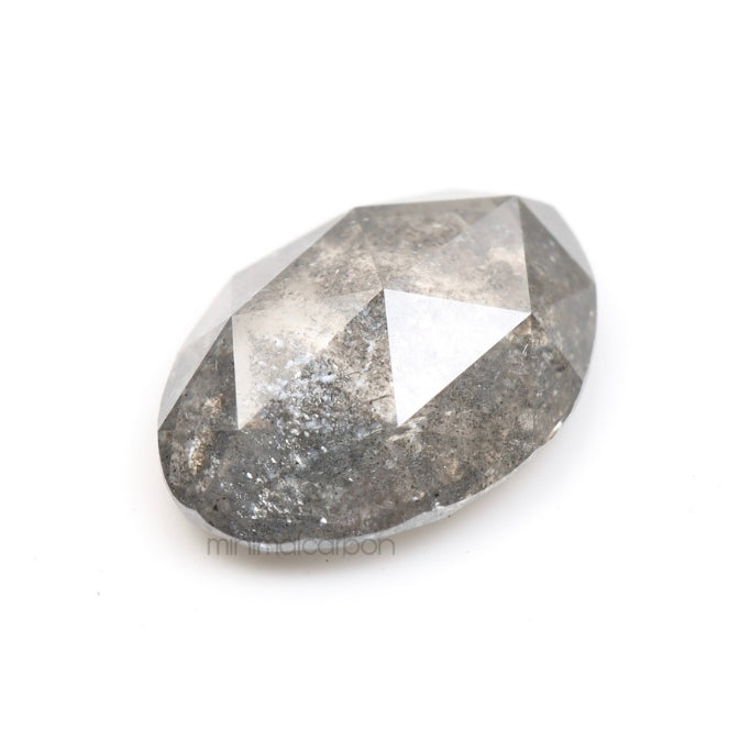 1.56 CT, 9.6 X 6.9 MM | Salt And Pepper Oval Cut Diamond - Minimal Carbon