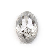 0.84 CT, 6.7 X 4.8 MM | Salt And Pepper Oval Cut Diamond - Minimal Carbon