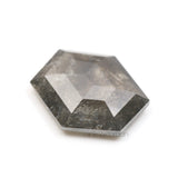 1.16 CT, 9.2 X 6.9 MM | Salt And Pepper Hexagon Cut Diamond - Minimal Carbon
