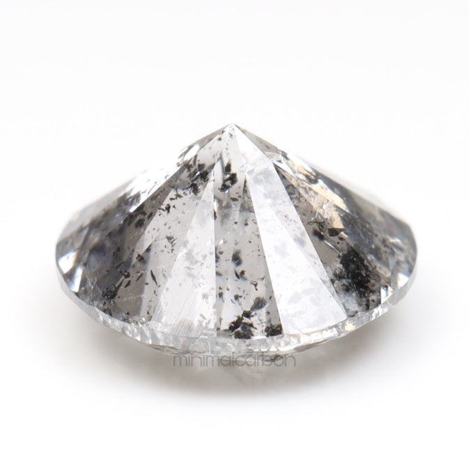 1.05 CT, 6.5 MM | Salt And Pepper Round Brilliant Cut Diamond - Minimal Carbon