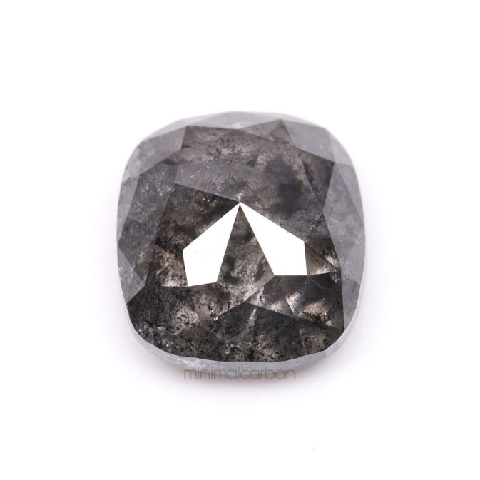 1.16 CT, 6.2 X 5.7 MM | Salt And Pepper Cushion Cut Diamond - Minimal Carbon