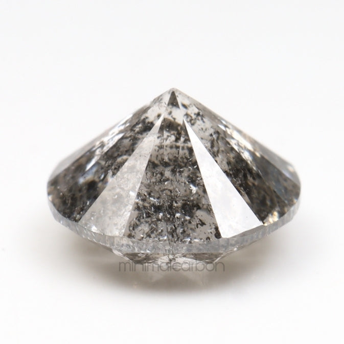 1.14 CT, 6.5 MM | Salt And Pepper Round Brilliant Cut Diamond - Minimal Carbon