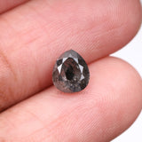 1.51 CT, 7.1 X 6.1 MM | Salt And Pepper Pear Cut Diamond - Minimal Carbon