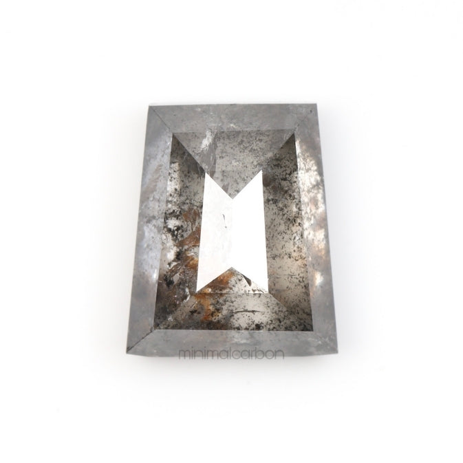 1.73 CT, 7.3 X 6.1 MM | Salt And Pepper Tapered Baguette Cut Diamond - Minimal Carbon