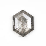 1.04 CT, 8.0 X 6.0 MM | Salt And Pepper Hexagon Cut Diamond - Minimal Carbon