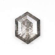 1.04 CT, 8.0 X 6.0 MM | Salt And Pepper Hexagon Cut Diamond - Minimal Carbon
