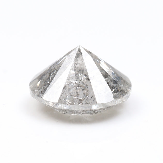 1.50 CT, 7.2 MM | Salt And Pepper Round Brilliant Cut Diamond - Minimal Carbon