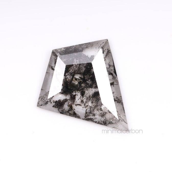 1.41 CT, 12.0 X 10.5 MM | Salt And Pepper Kite Cut Diamond - Minimal Carbon