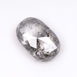 1.09 CT, 7.0 X 4.6 MM | Salt And Pepper Oval Cut Diamond - Minimal Carbon