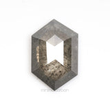 0.80 CT, 8.0 X 5.2 MM | Salt And Pepper Hexagon Cut Diamond - Minimal Carbon