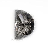 1.52 CT, 8.7 X 5.8 MM | Salt And Pepper Crescent Cut Diamond - Minimal Carbon