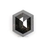 1.53 CT, 7.2 X 5.6 MM | Salt And Pepper Hexagon Cut Diamond - Minimal Carbon