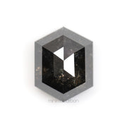 1.53 CT, 7.2 X 5.6 MM | Salt And Pepper Hexagon Cut Diamond - Minimal Carbon