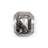 1.70 CT, 6.8 X 5.6 MM | Salt And Pepper Emerald Cut Diamond - Minimal Carbon
