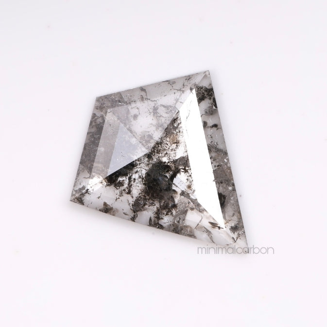 1.32 CT, 12.0 X 10.5 MM | Salt And Pepper Kite Cut Diamond - Minimal Carbon
