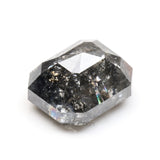 1.70 CT, 6.8 X 5.6 MM | Salt And Pepper Emerald Cut Diamond - Minimal Carbon