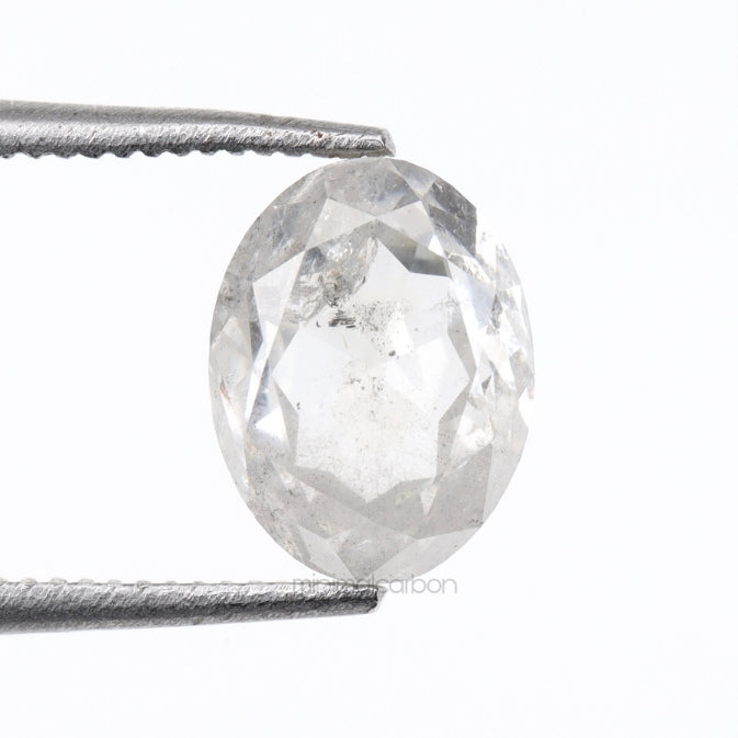 1.60 CT, 7.4 X 5.7 MM | Salt And Pepper Oval Cut Diamond - Minimal Carbon