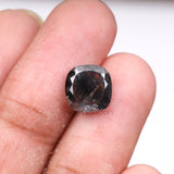 3.75 CT, 9.2 X 9.0 MM | Salt And Pepper Cushion Cut Diamond - Minimal Carbon