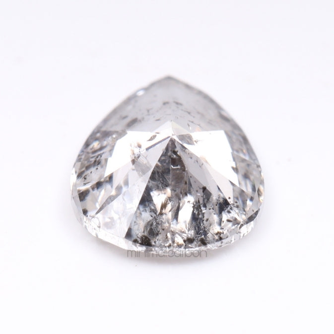 0.93 CT, 8.0 X 6.2 MM | Salt And Pepper Pear Cut Diamond - Minimal Carbon