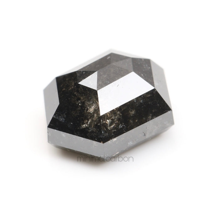 1.53 CT, 7.2 X 5.6 MM | Salt And Pepper Hexagon Cut Diamond - Minimal Carbon