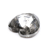 3.96 CT, 10.2 X 10.5 MM | Salt And Pepper Heart Shape Diamond - Minimal Carbon
