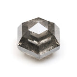 1.52 CT, 6.9 X 5.6 MM | Salt And Pepper Hexagon Cut Diamond - Minimal Carbon