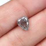 1.68 CT, 7.3 X 6.7 MM | Salt And Pepper Pear Cut Diamond - Minimal Carbon