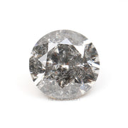 1.08 CT, 6.5 MM | Salt And Pepper Round Brilliant Cut Diamond - Minimal Carbon