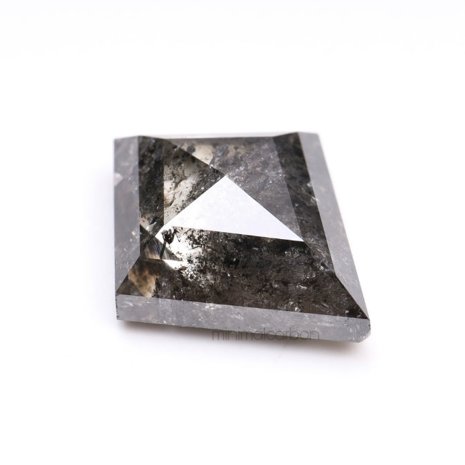 4.05 CT, 13.1 X 11.0 MM | Salt And Pepper Kite Cut Diamond - Minimal Carbon