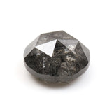 0.68 CT, 5.0 MM | Salt And Pepper Round Rose Cut Diamond - Minimal Carbon