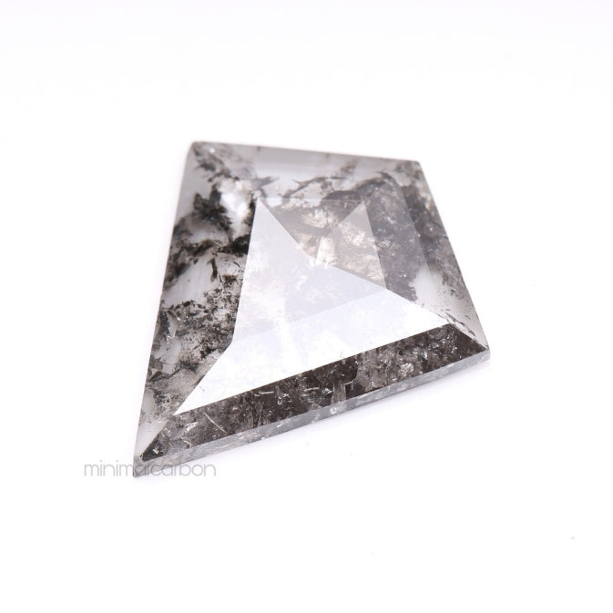 1.41 CT, 12.0 X 10.5 MM | Salt And Pepper Kite Cut Diamond - Minimal Carbon