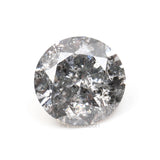 1.05 CT, 6.5 MM | Salt And Pepper Round Brilliant Cut Diamond - Minimal Carbon