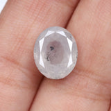 5.09 CT, 11.1 X 9.2 MM | Salt And Pepper Oval Cut Diamond - Minimal Carbon