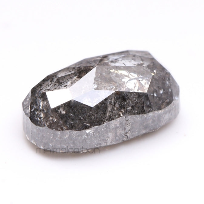 1.09 CT, 7.0 X 4.6 MM | Salt And Pepper Oval Cut Diamond - Minimal Carbon