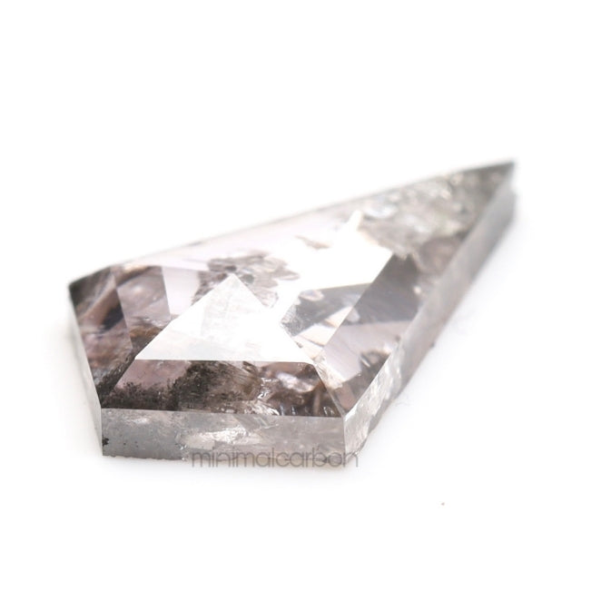 0.58 CT, 8.6 X 5.8 MM | Salt And Pepper Kite Cut Diamond - Minimal Carbon