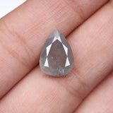3.74 CT, 12.4 X 9.2 MM | Salt And Pepper Pear Cut Diamond - Minimal Carbon