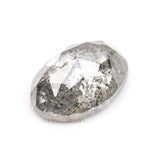 0.84 CT, 6.7 X 4.8 MM | Salt And Pepper Oval Cut Diamond - Minimal Carbon