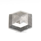 1.30 CT, 9.7 X 7.8 MM | Salt And Pepper Hexagon Cut Diamond - Minimal Carbon