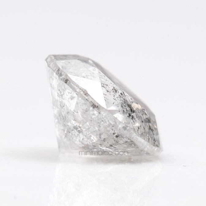 1.50 CT, 7.2 MM | Salt And Pepper Round Brilliant Cut Diamond - Minimal Carbon