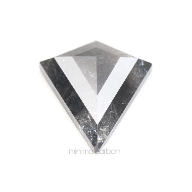 1.54 CT, 11.4 X 8.9 MM | Salt And Pepper Kite Cut Diamond - Minimal Carbon