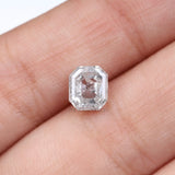 1.61 CT, 6.6 X 5.8 MM | Salt And Pepper Emerald Cut Diamond - Minimal Carbon