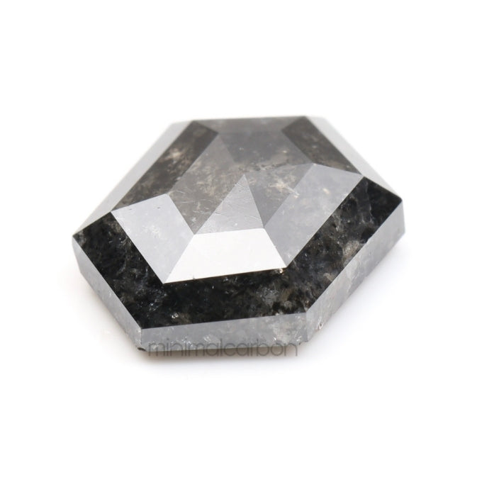 1.03 CT, 7.6 X 5.7 MM | Salt And Pepper Hexagon Cut Diamond - Minimal Carbon