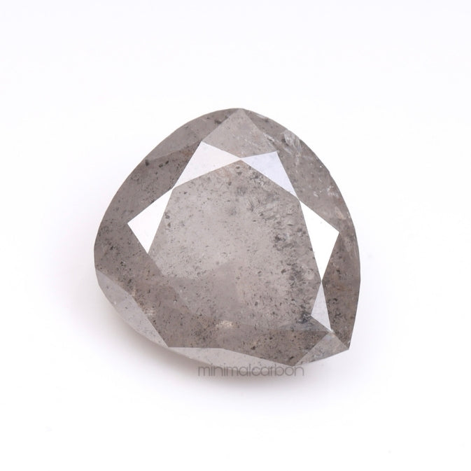 1.05 CT, 6.9 X 6.3 MM | Salt And Pepper Pear Cut Diamond - Minimal Carbon
