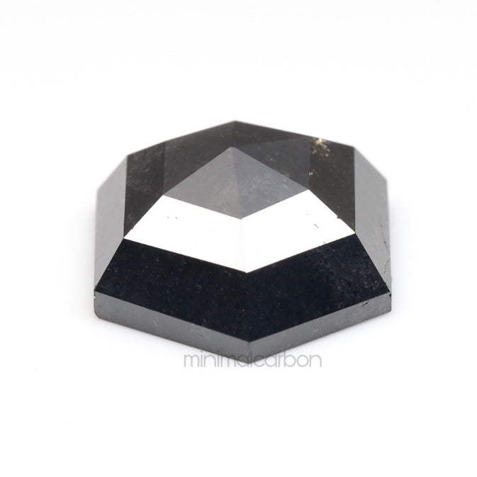 1.59 CT, 8.2 X 7.1 MM | Salt And Pepper Hexagon Cut Diamond - Minimal Carbon